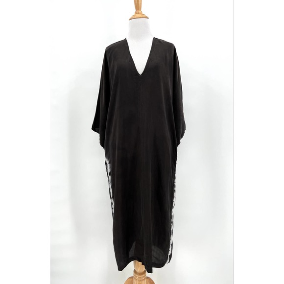 PERI Dresses & Skirts - PERI Pure Eco Rag Industry Caftan Cupro Tie Dye Dress Pockets S Dark Grey S